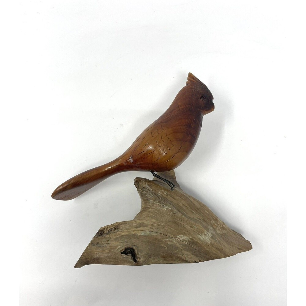 Randy Whaley Carved Cardinal On Branch